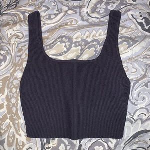 Babaton Sculpt Knit Squareneck Cropped Tank